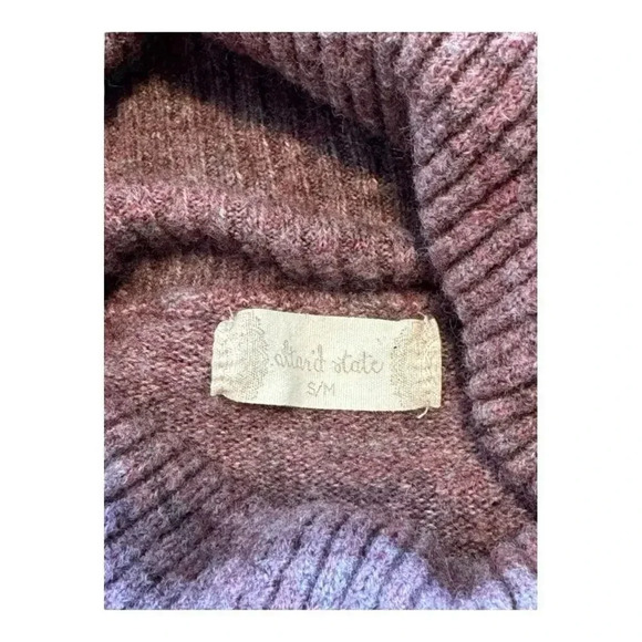 Altar’d State Size S/M Small Medium Heather Purple Cowl Neck Comfy Sweater - Picture 4 of 7